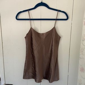 Vince - Taupe Satin Slip Style Top